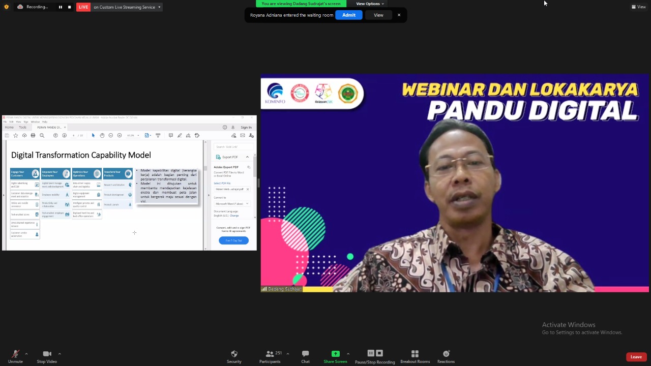 STMIK IKMI CIREBON GELAR WEBINAR DAN LOKAKARYA PANDU DIGITAL