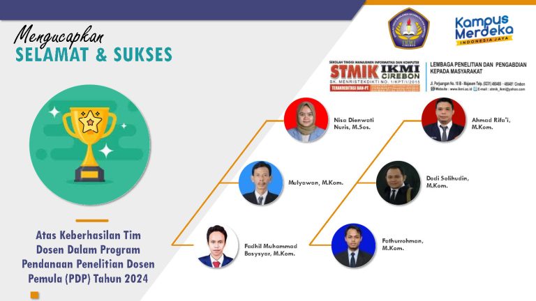 Enam Tim Dosen STMIK IKMI Cirebon Raih Dana Hibah Penelitian PDP 2024