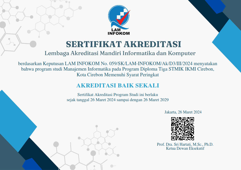 Sertifikat Akreditasi D3 Manajemen Informatika